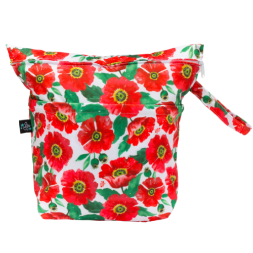 Grab 'n Go (large) Wet/Dry Bag - Poppies – Lalabye Baby