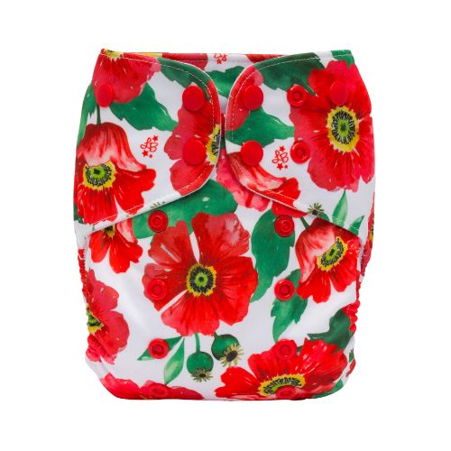 Newborn Diaper - Poppies