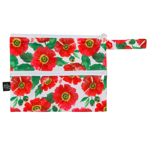 Just in Case (small) Wet/Dry Bag - Poppies